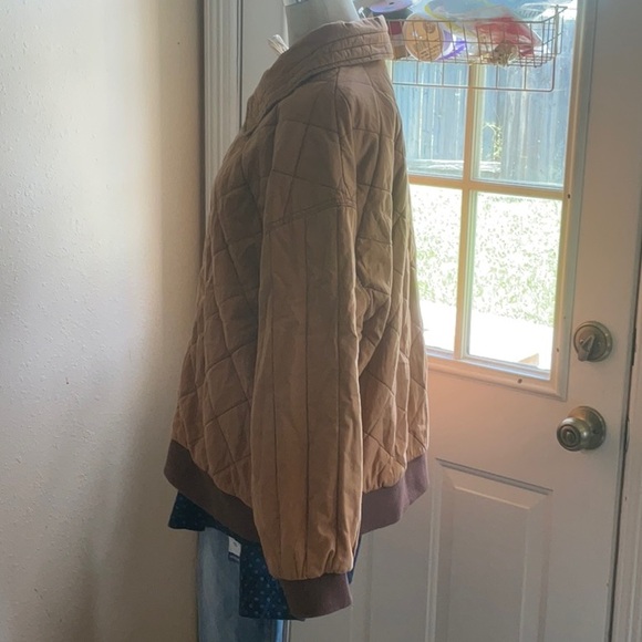 NWOT HELLADA Brown Quilted Cotton Jacket Size XXL - Picture 2 of 13